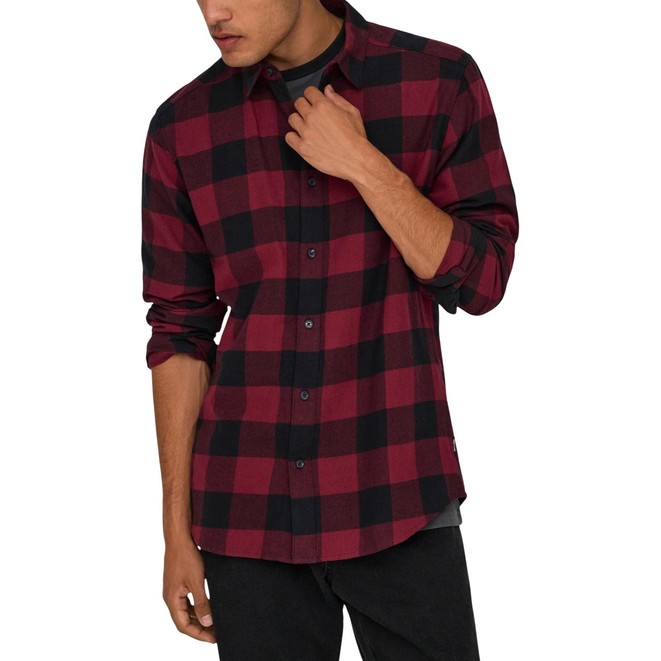 Only & Sons Shirt Men Red