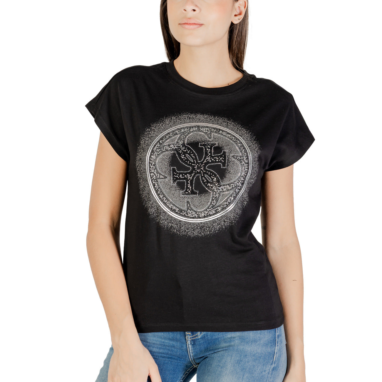 Guess T-shirt Dames Zwart #2426919