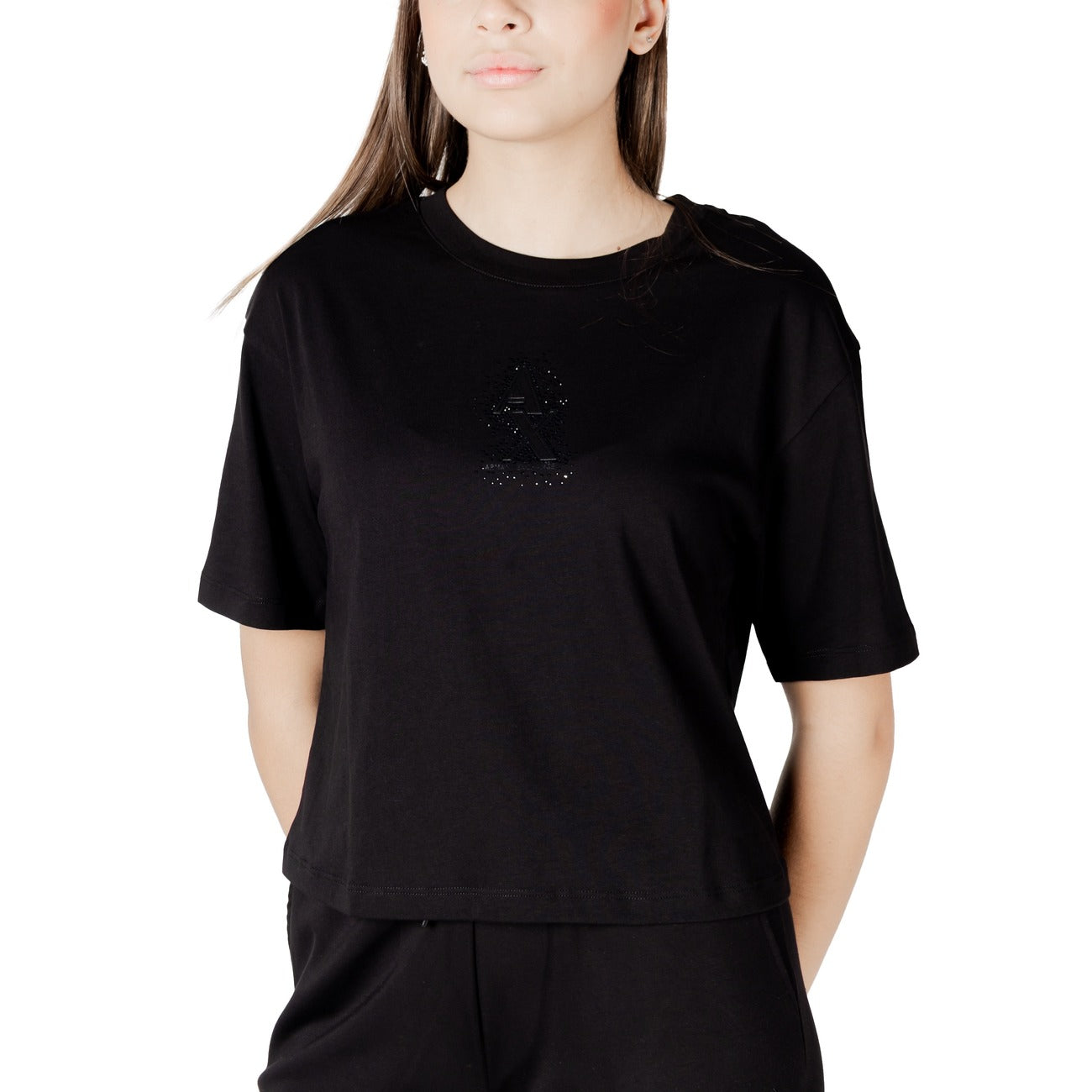 Armani Exchange T-shirt Dames Zwart #2418649