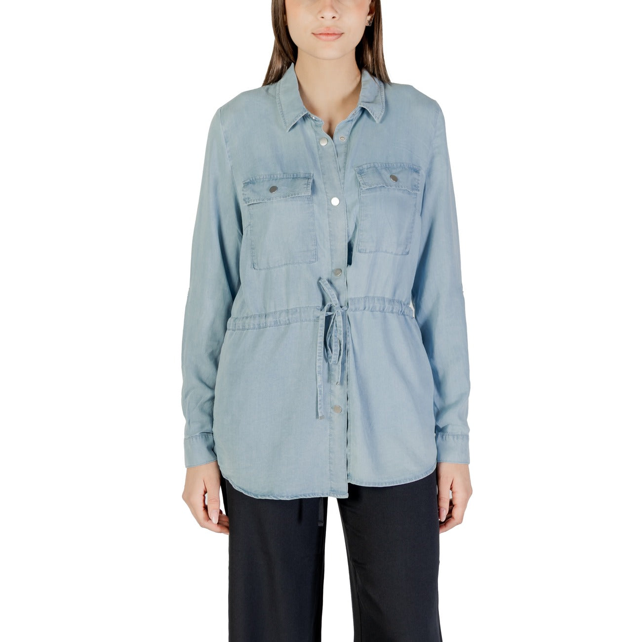 Only Shirt Damen Hellblau
