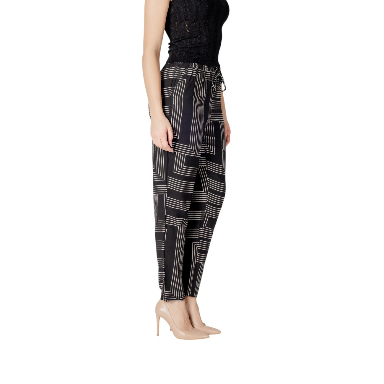 Jacqueline De Yong Broek Dames Zwart #2464228