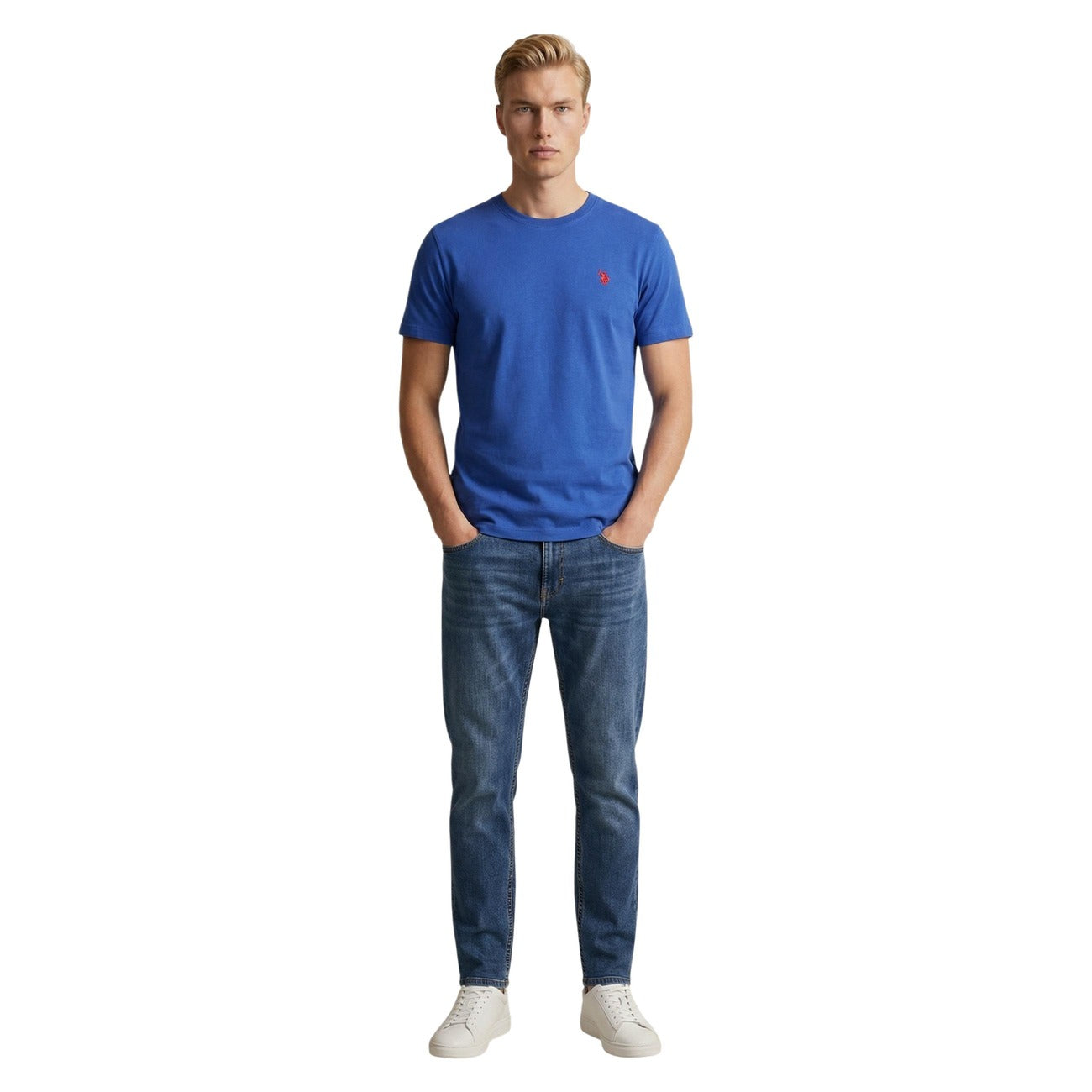 U.s. Polo Assn. T-shirt Heren Lichtblauw