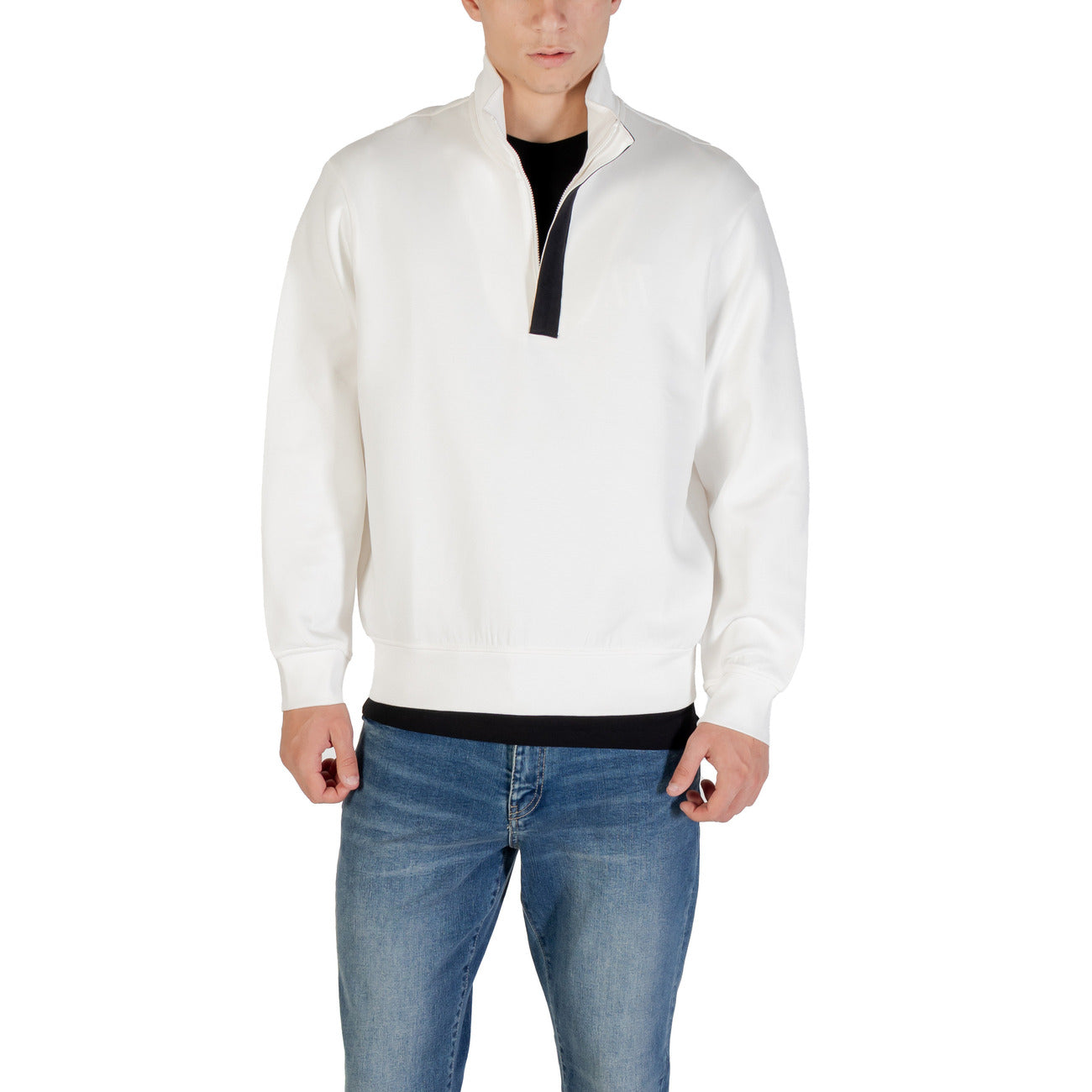 Armani Exchange Sweatshirt Heren Zwart #2430355