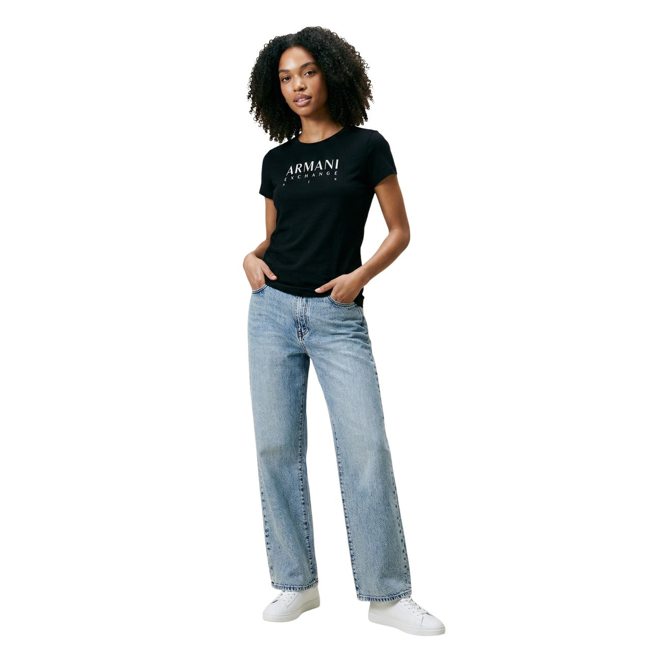 Armani Exchange T-Shirt Damen Schwarz Schwarz
