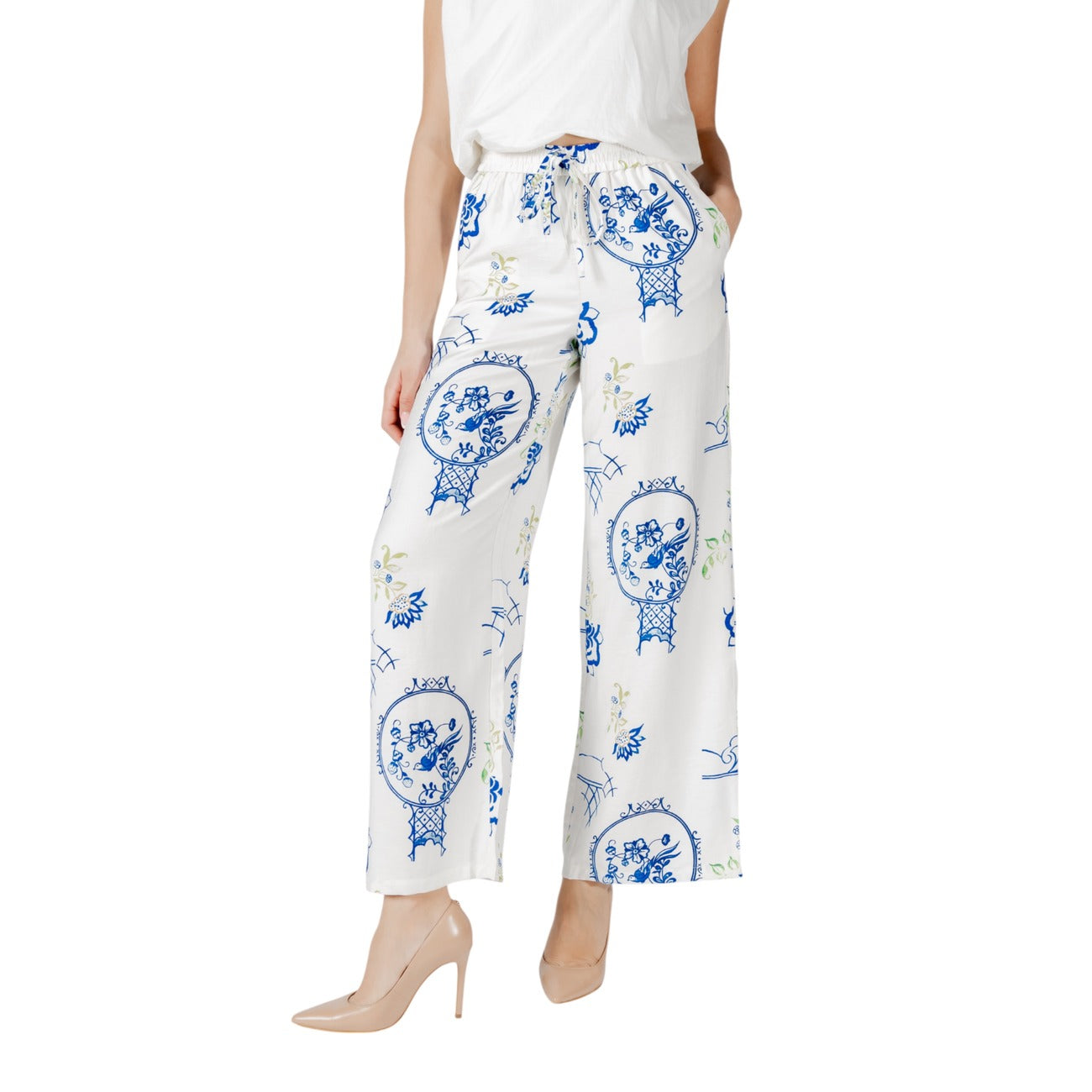 Ichi Hose Damen Weiß