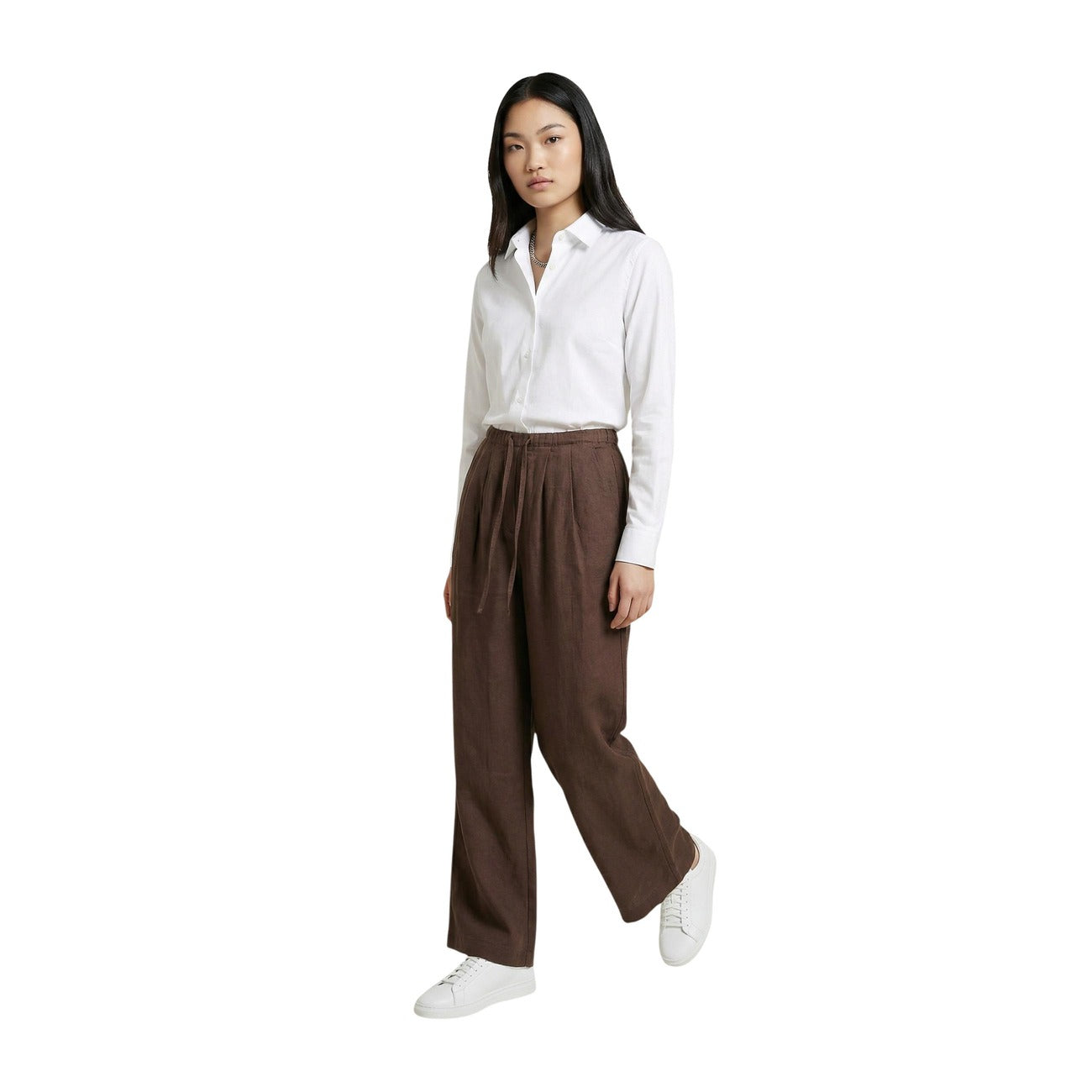 Only Trousers Women Brown Brown