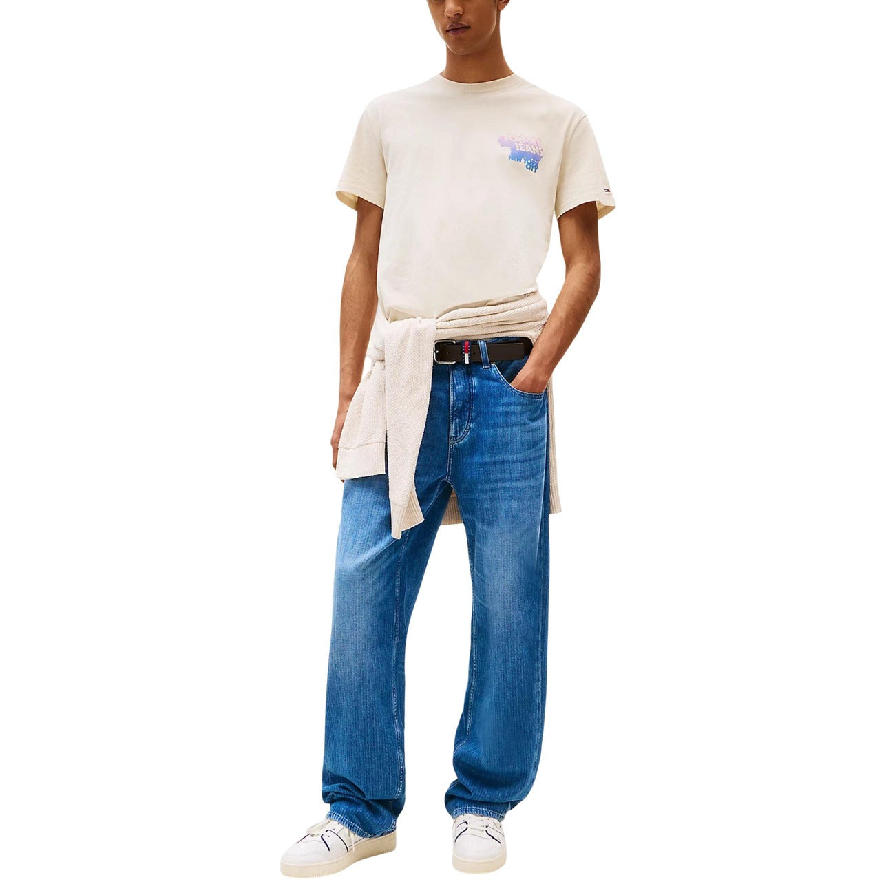Tommy Hilfiger Jeans T-Shirt Herren Beige #2446397