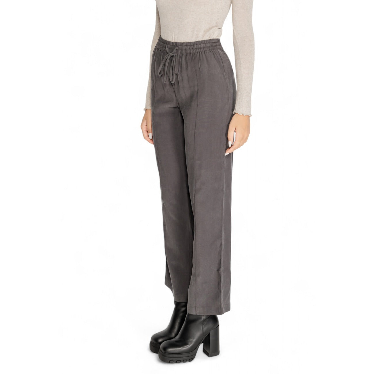 Jacqueline De Yong Broek Dames Grijs #2463824