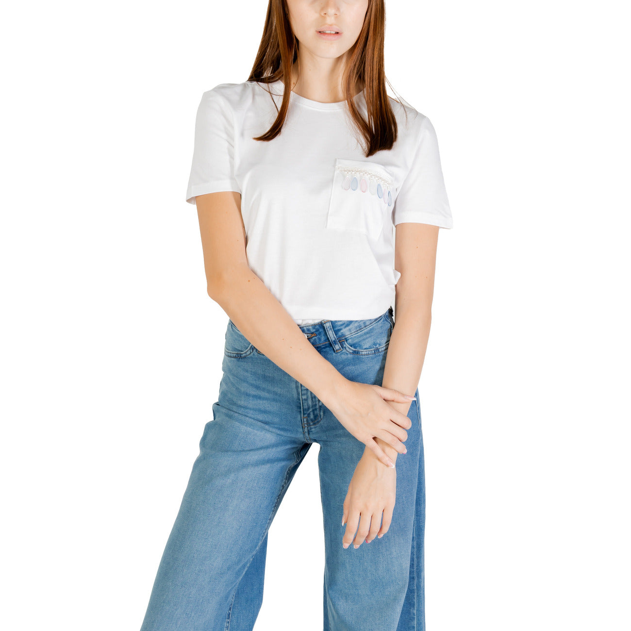Only T-shirt Dames Wit #2425725
