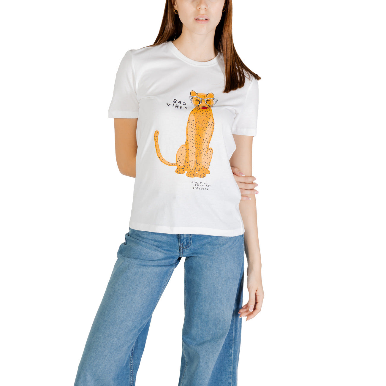 Only T-shirt Dames Wit #2425893