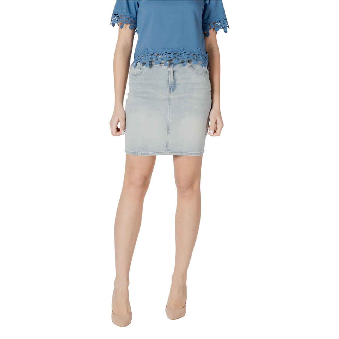 Morgan De Toi Rok Dames Blauw #2450789