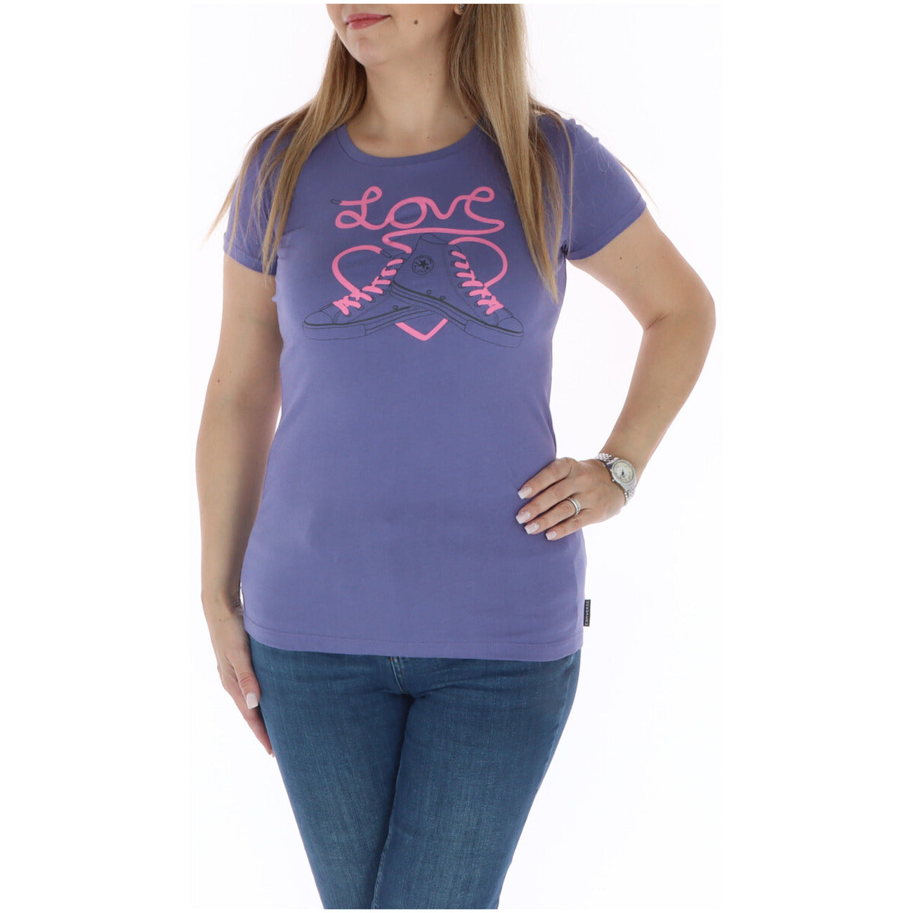 Converse T-Shirt Damen Schwarz