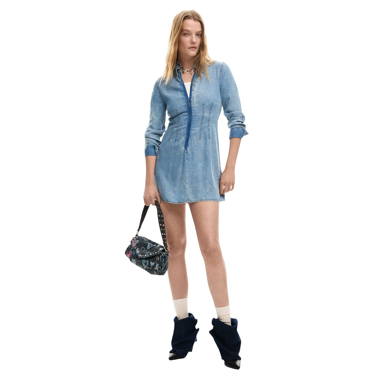 Desigual Kleid Damen Hellblau #2454725