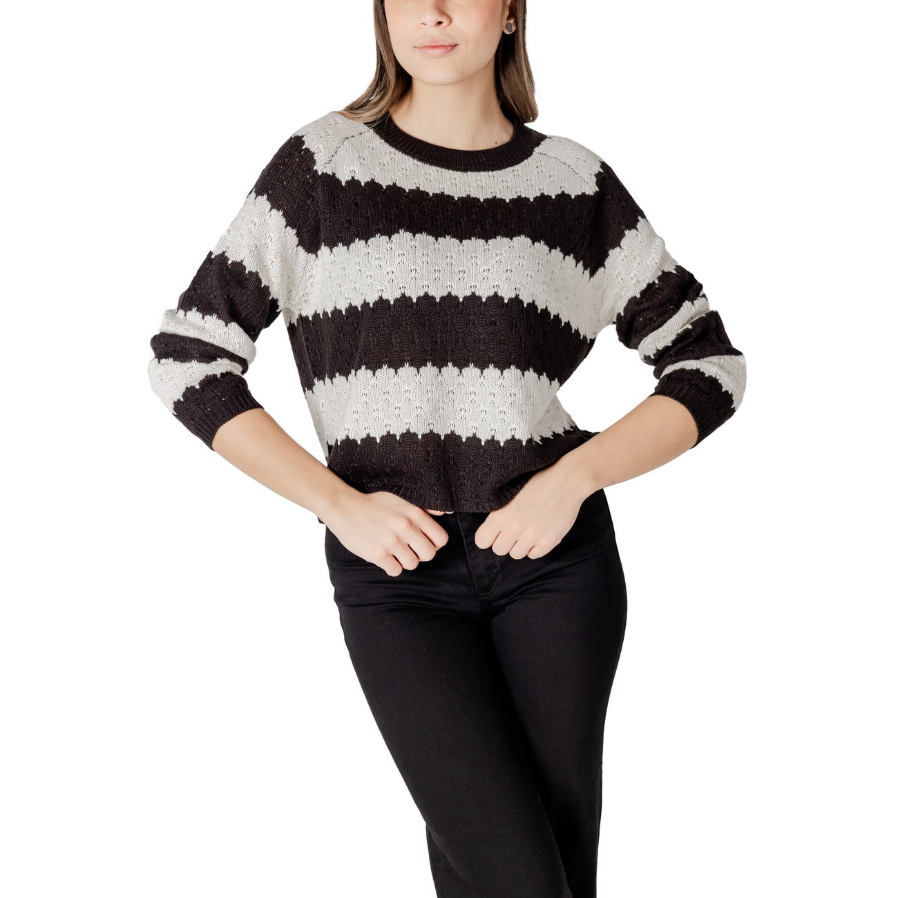 Jacqueline De Yong Strickmode Damen Schwarz