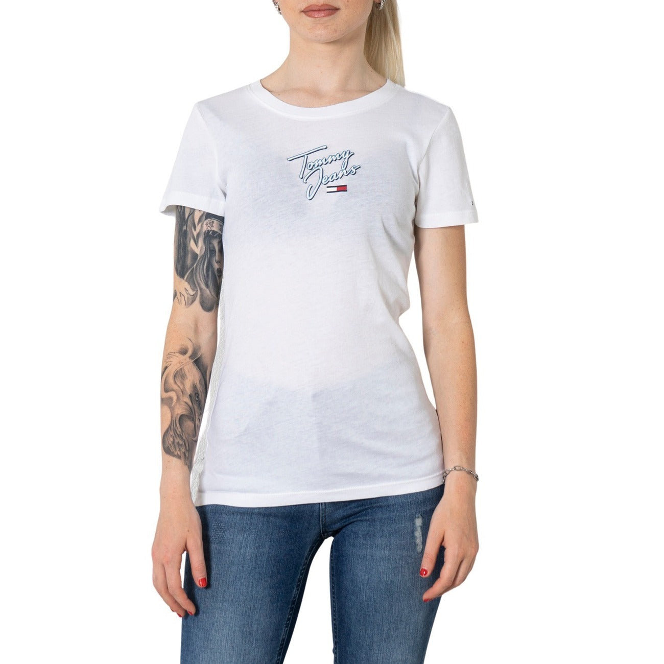 Tommy Hilfiger Jeans T-shirt Dames Blauw #273345
