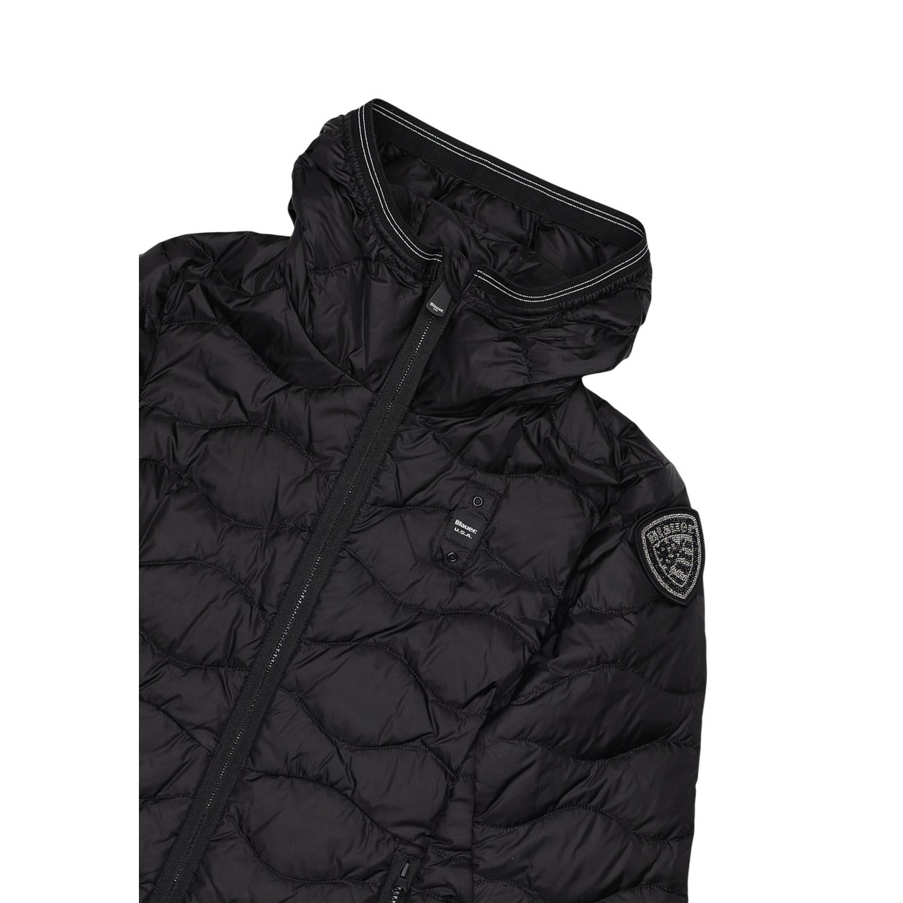 Blauer Windjack Damen Schwarz