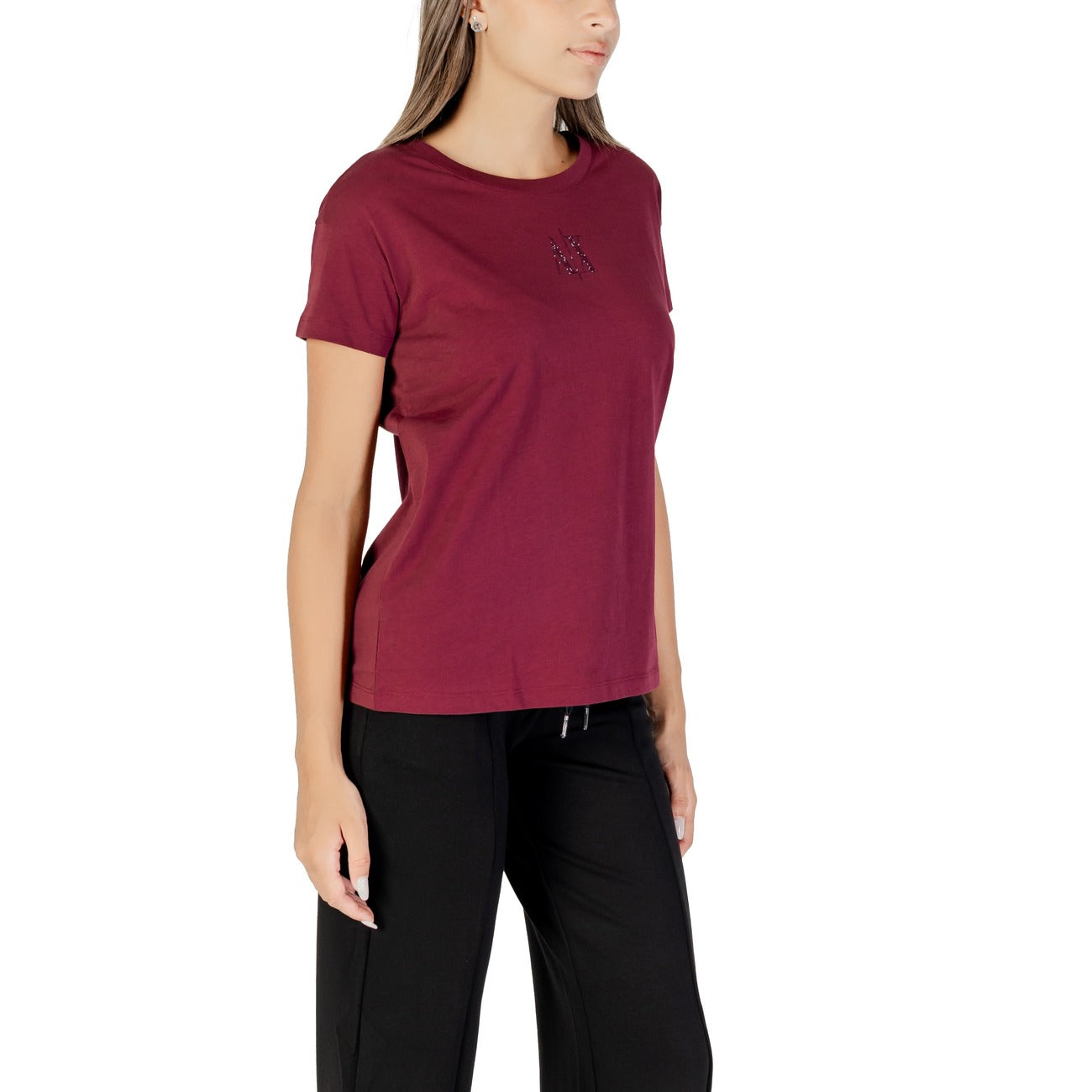 Armani Exchange T-Shirt Damen Bordeaux