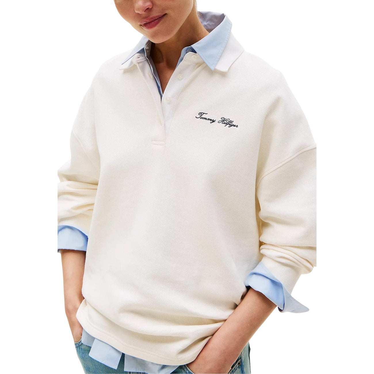 Tommy Hilfiger Sweatshirt Damen Weiß