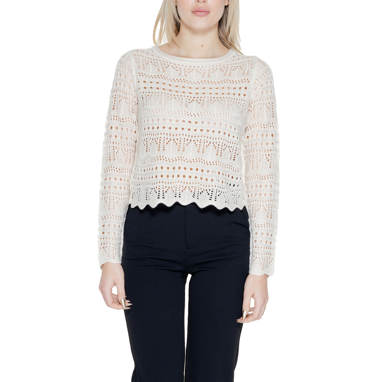 Jacqueline De Yong Strickmode Damen Weiß