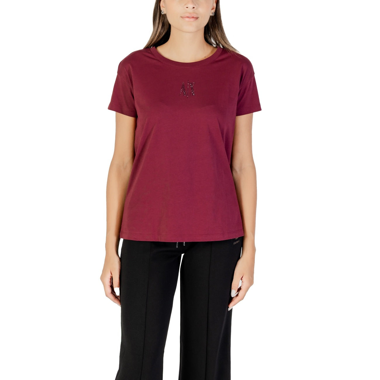 Armani Exchange T-Shirt Damen Bordeaux