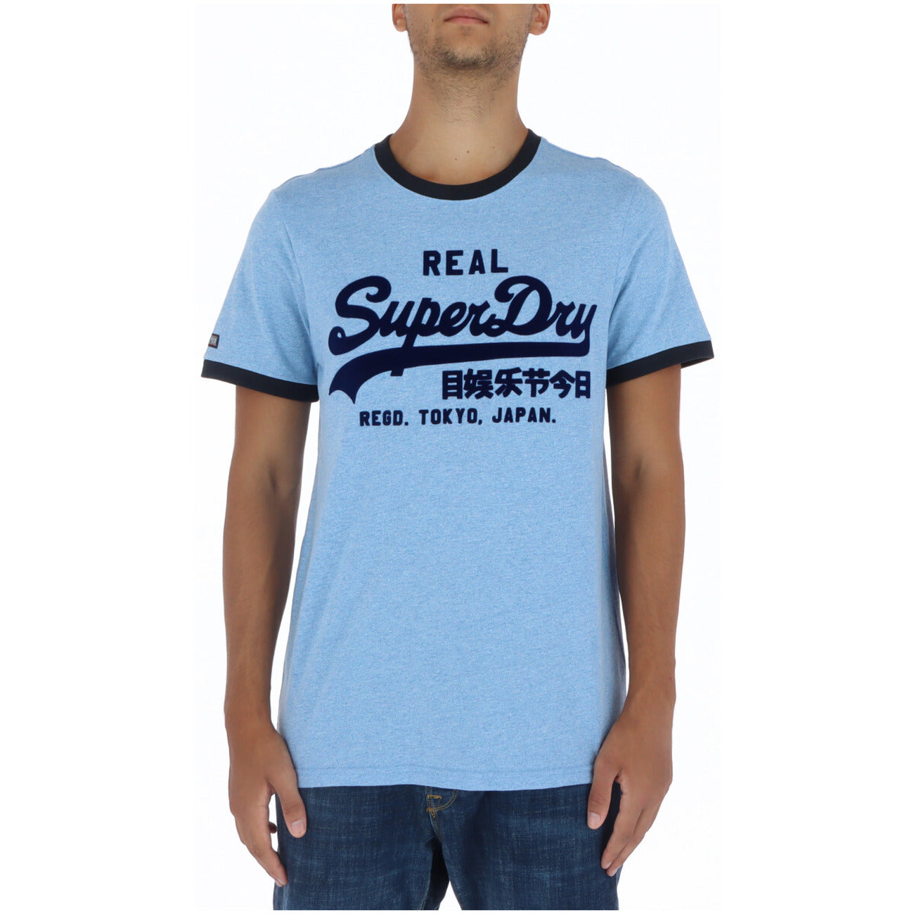 Superdry T-shirt Heren Lichtblauw