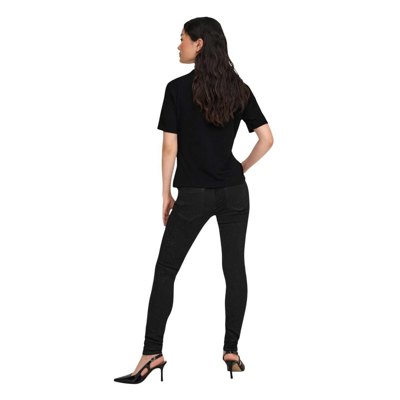 Only T-Shirt Damen Schwarz Schwarz #2454135