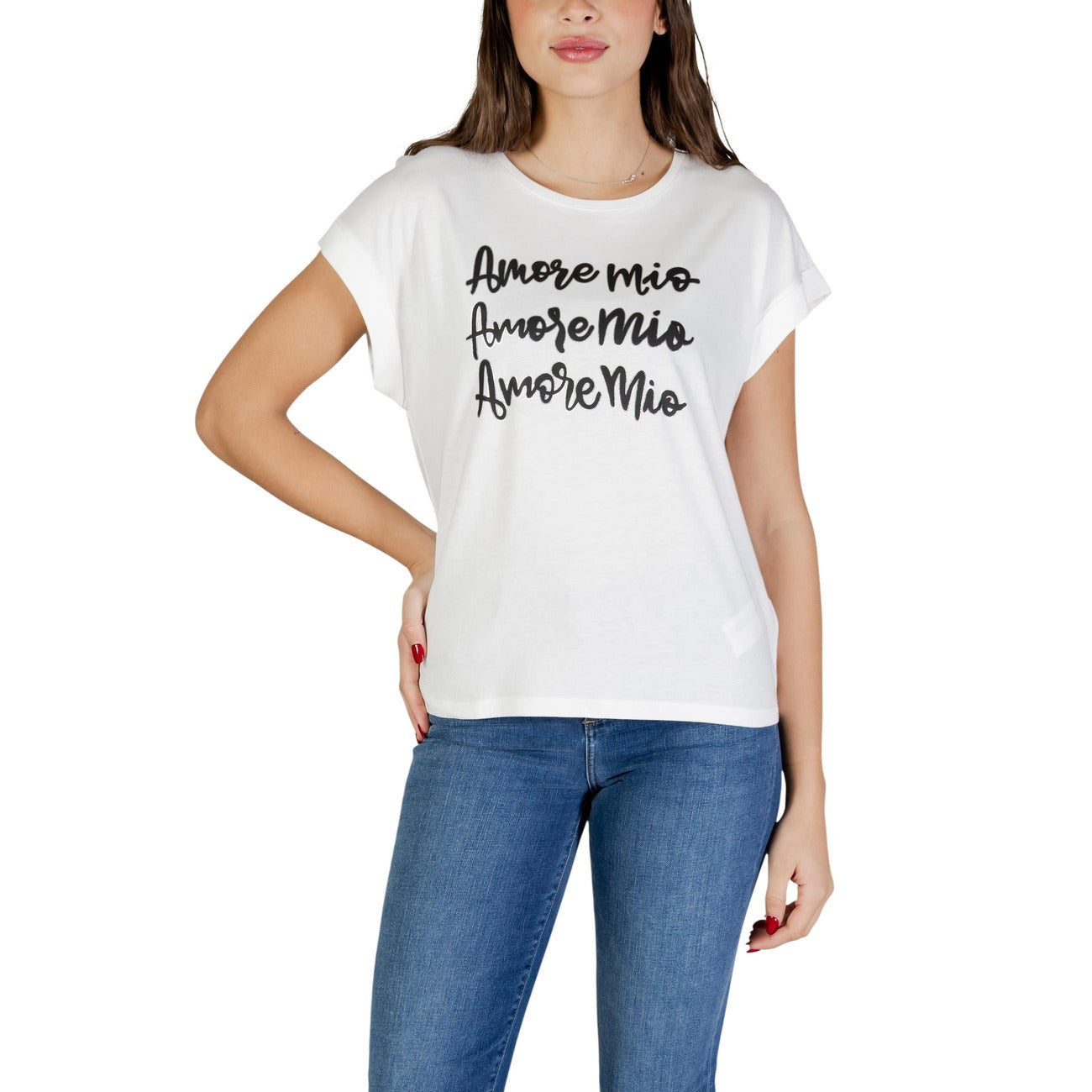 Morgan De Toi T-shirt Dames Wit #2449940