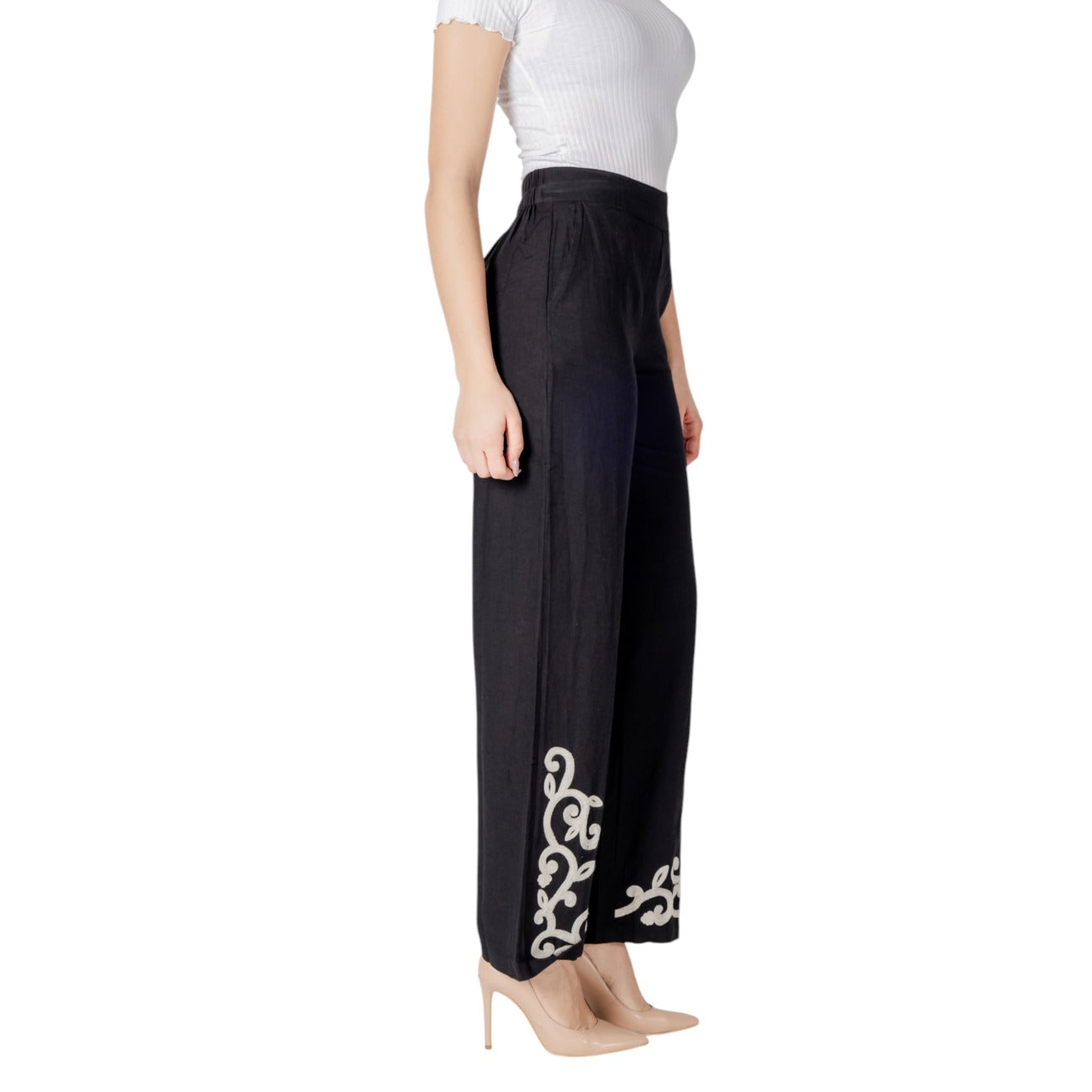 Vila Clothes Broek Dames Zwart #2413822