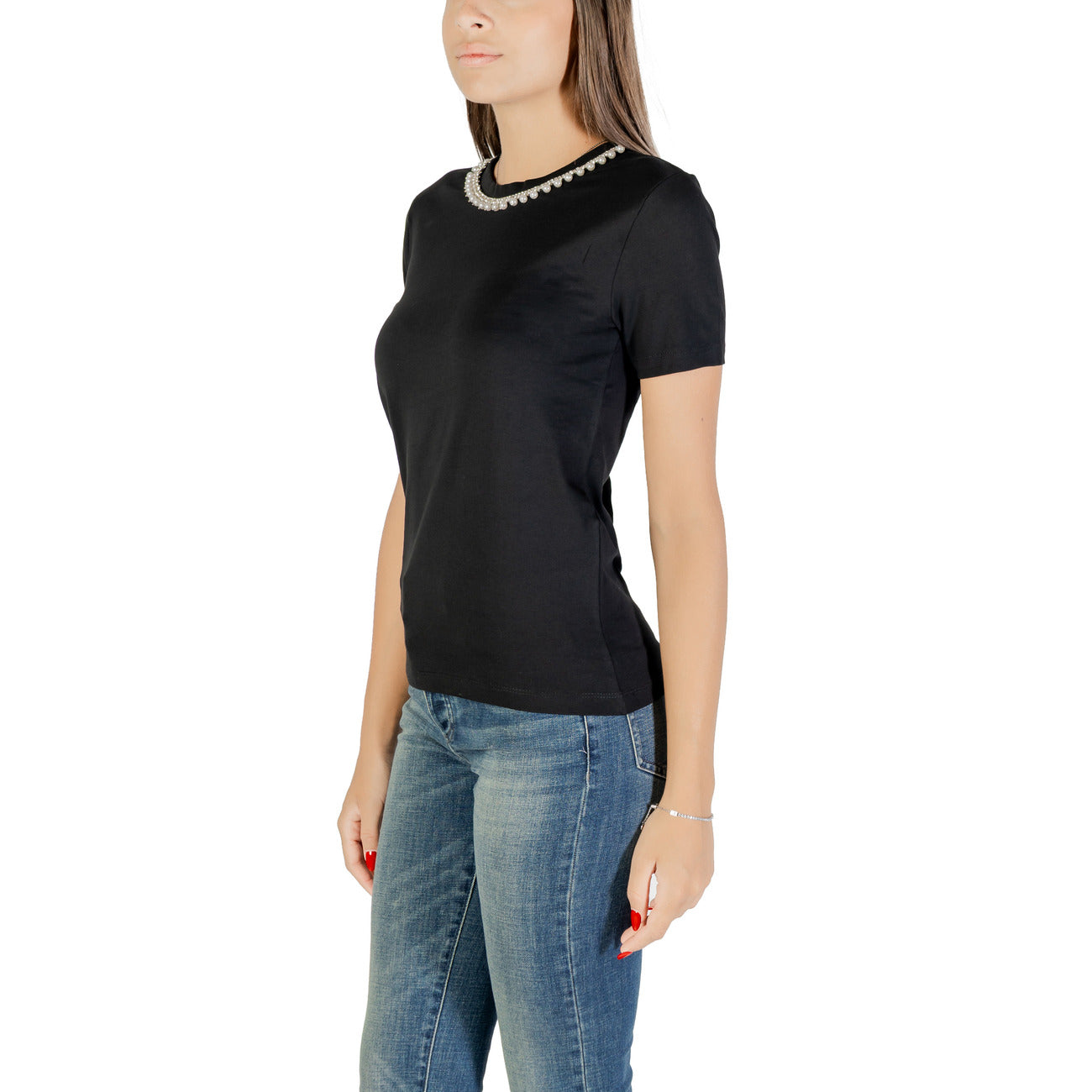Only T-shirt Dames Zwart #2432819