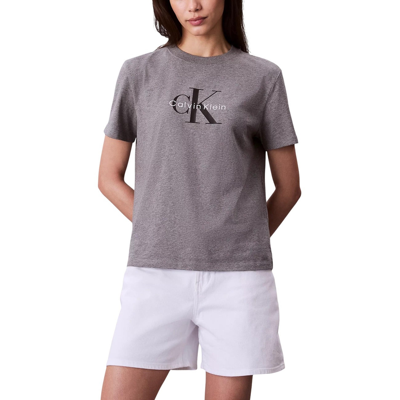 Calvin Klein Jeans T-Shirt Damen Grau #2446538