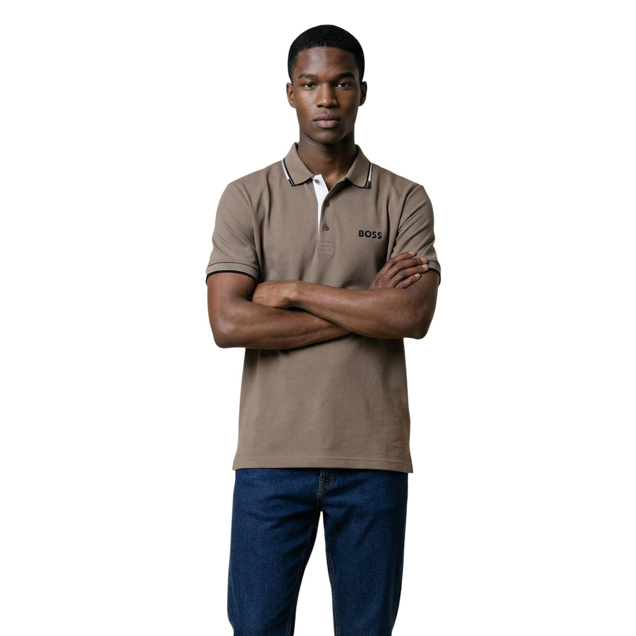 Boss Polo Top Heren Grijs