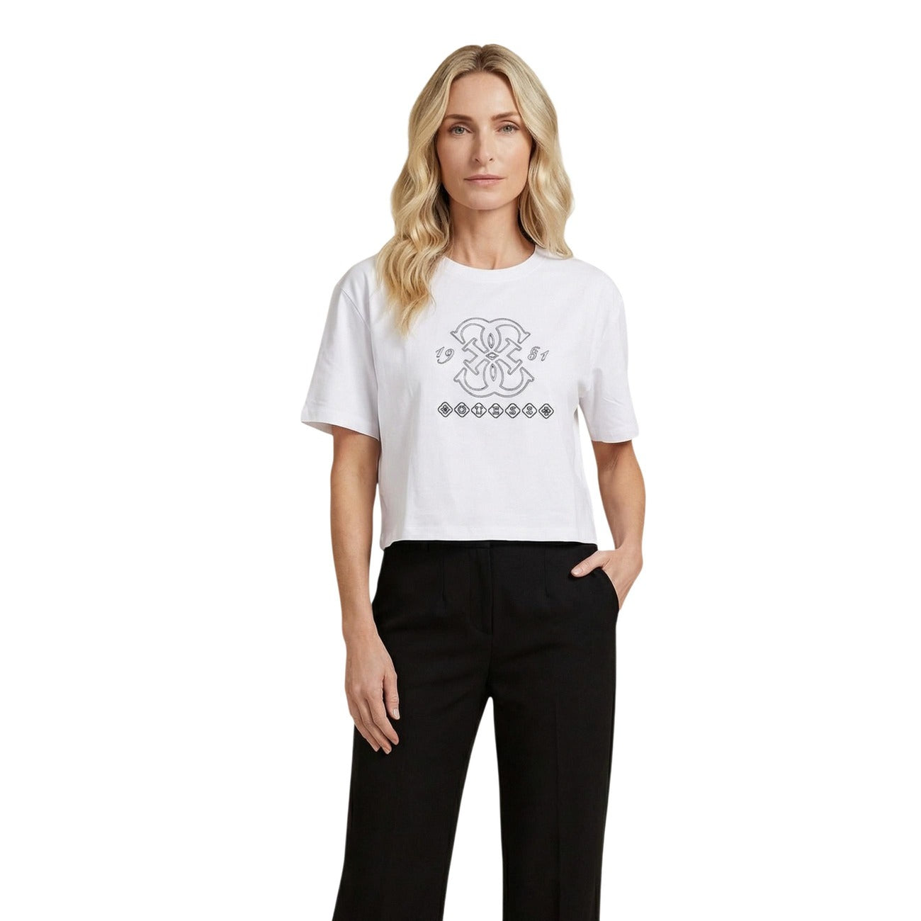 Guess Active T-Shirt Damen Weiß