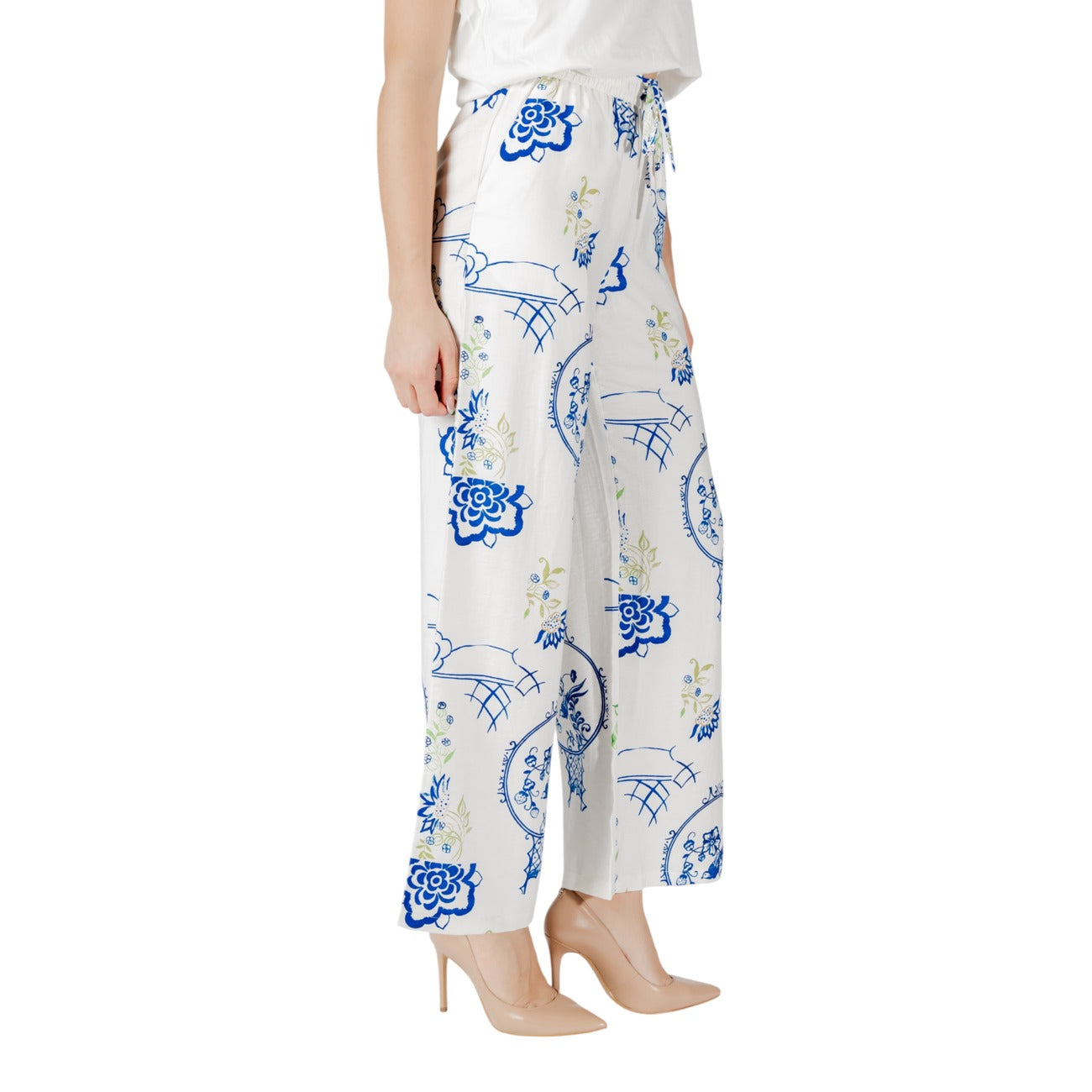 Ichi Hose Damen Weiß