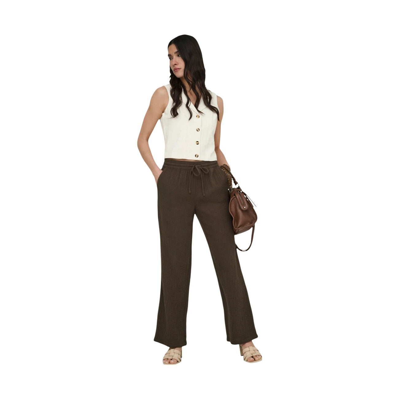 Jacqueline De Yong Weste Damen Beige