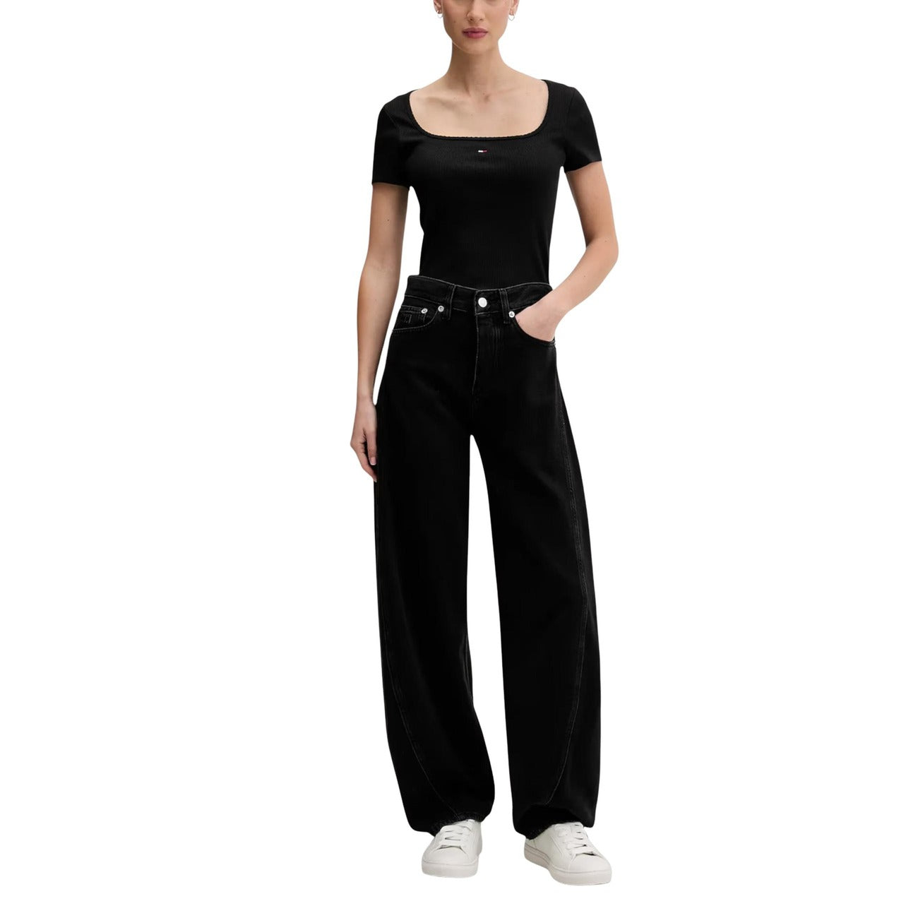 Tommy Hilfiger Jeans T-Shirt Damen Schwarz #2447696