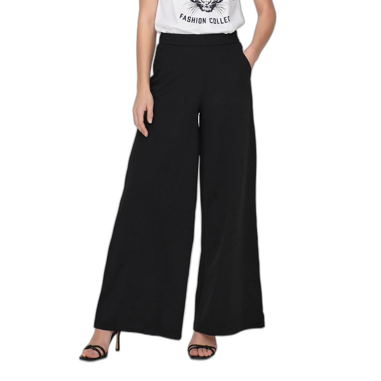 Jacqueline De Yong Broek Dames Zwart #2463102