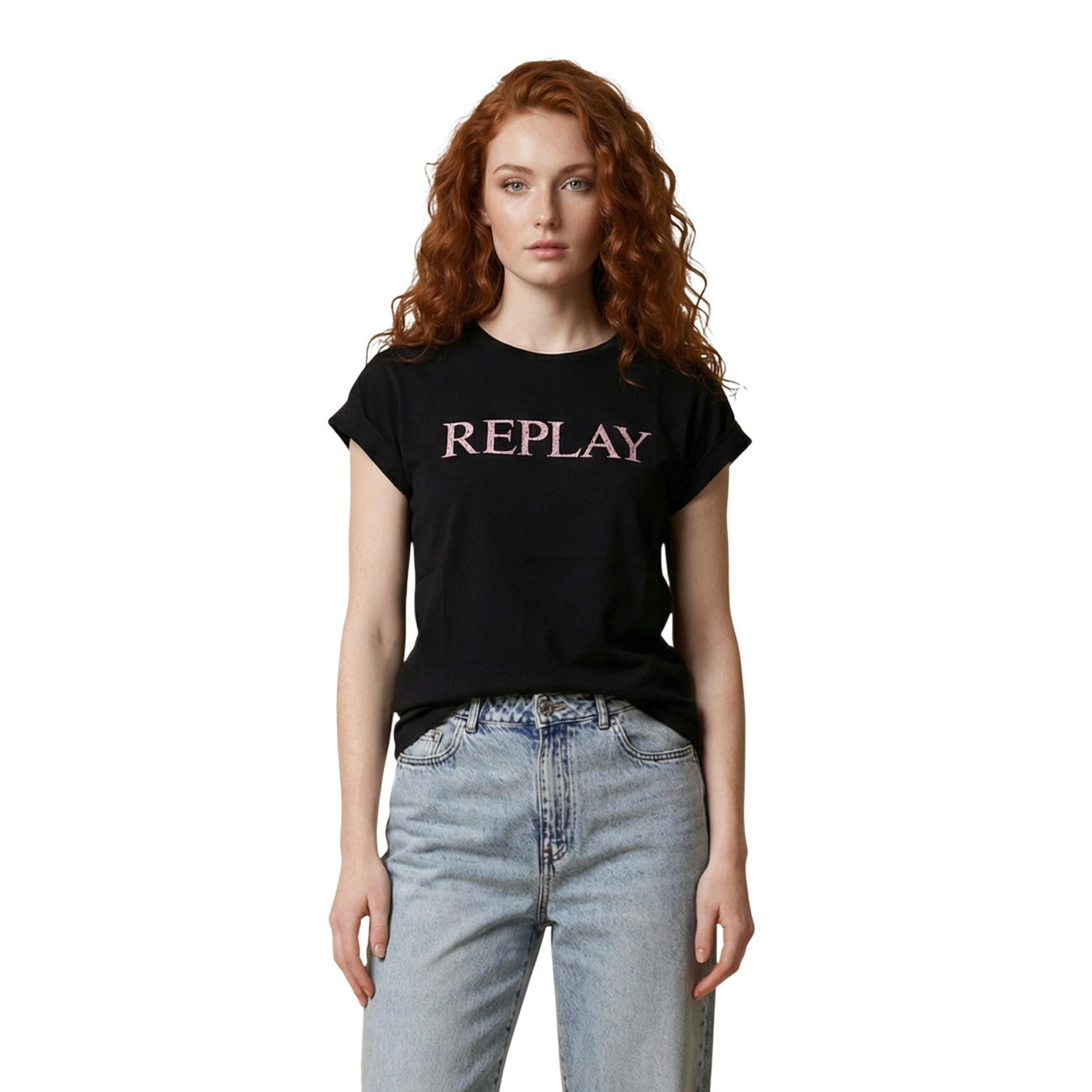 Replay T-Shirt Damen Schwarz