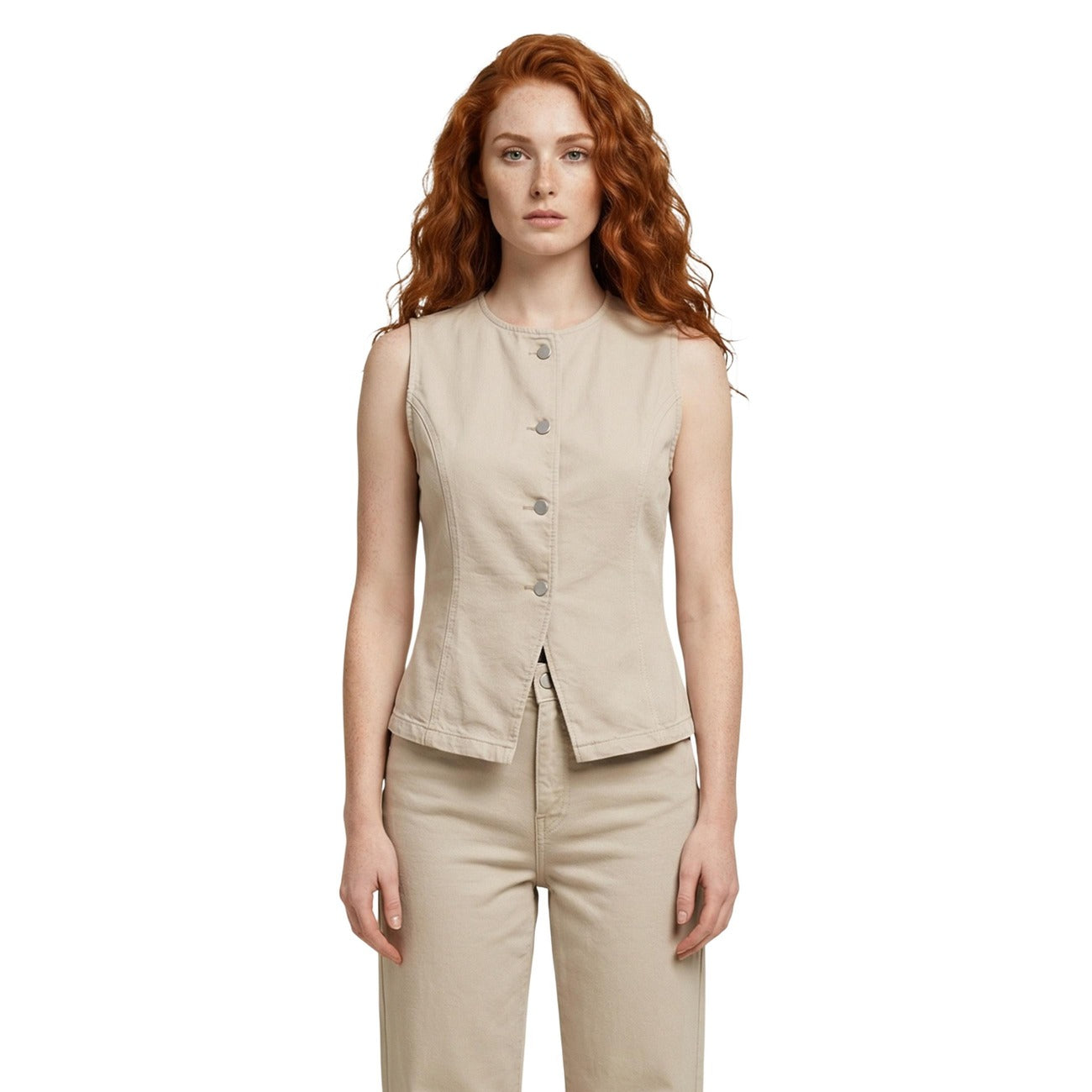 Only Weste Damen Beige