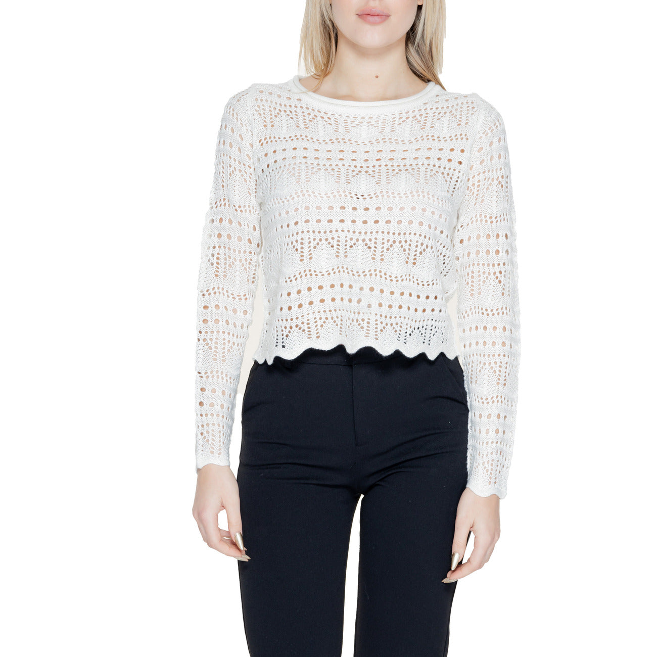 Jacqueline De Yong Strickmode Damen Weiß