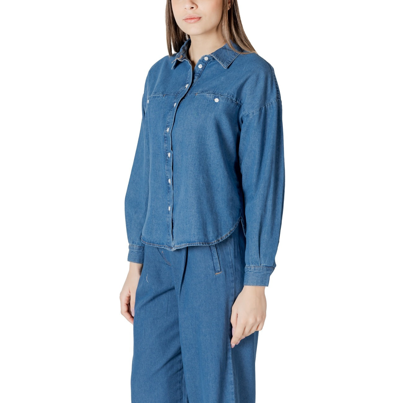 Ichi Shirt Dames Lichtblauw