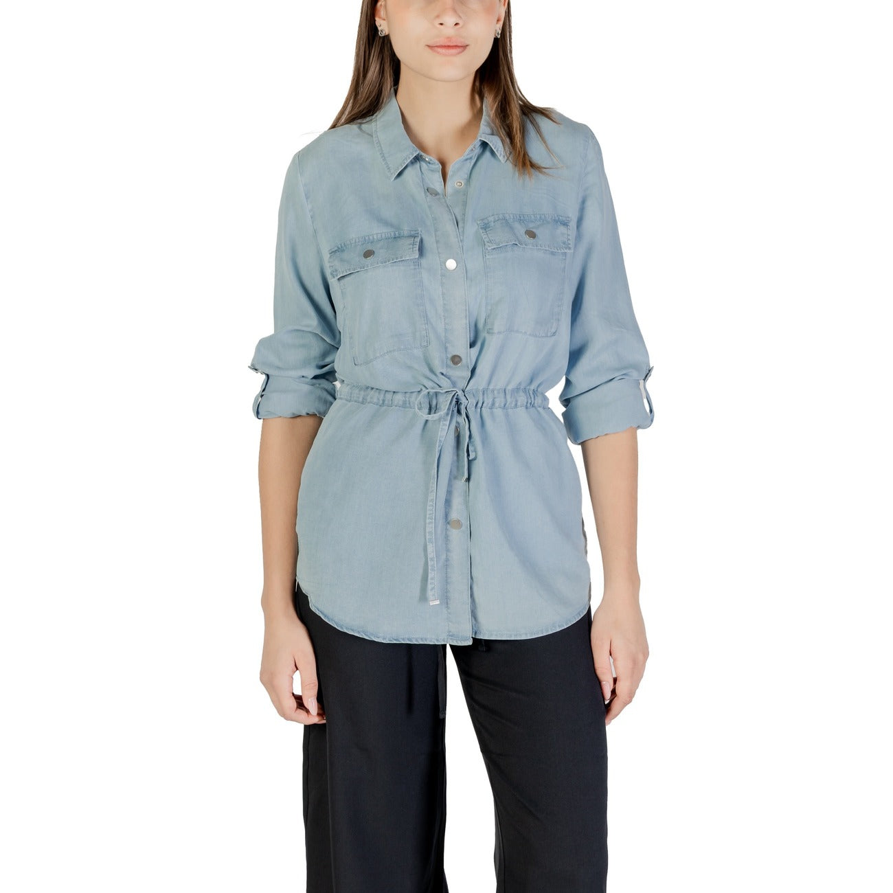 Only Shirt Damen Hellblau