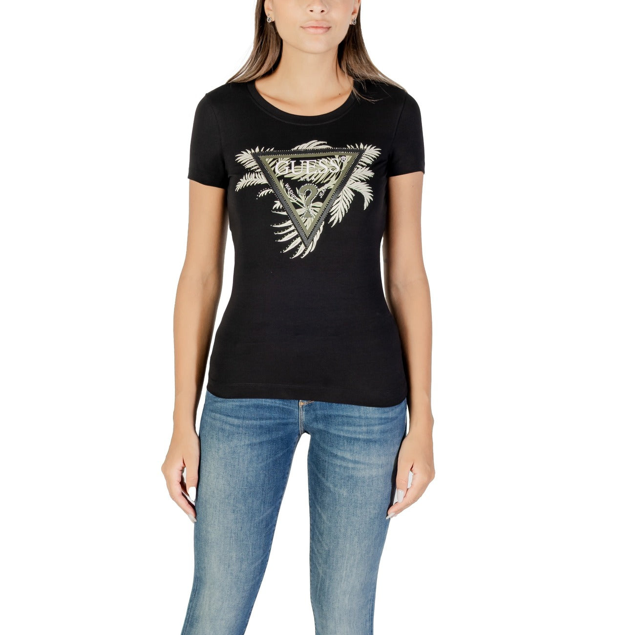 Guess T-shirt Dames Zwart #2430393