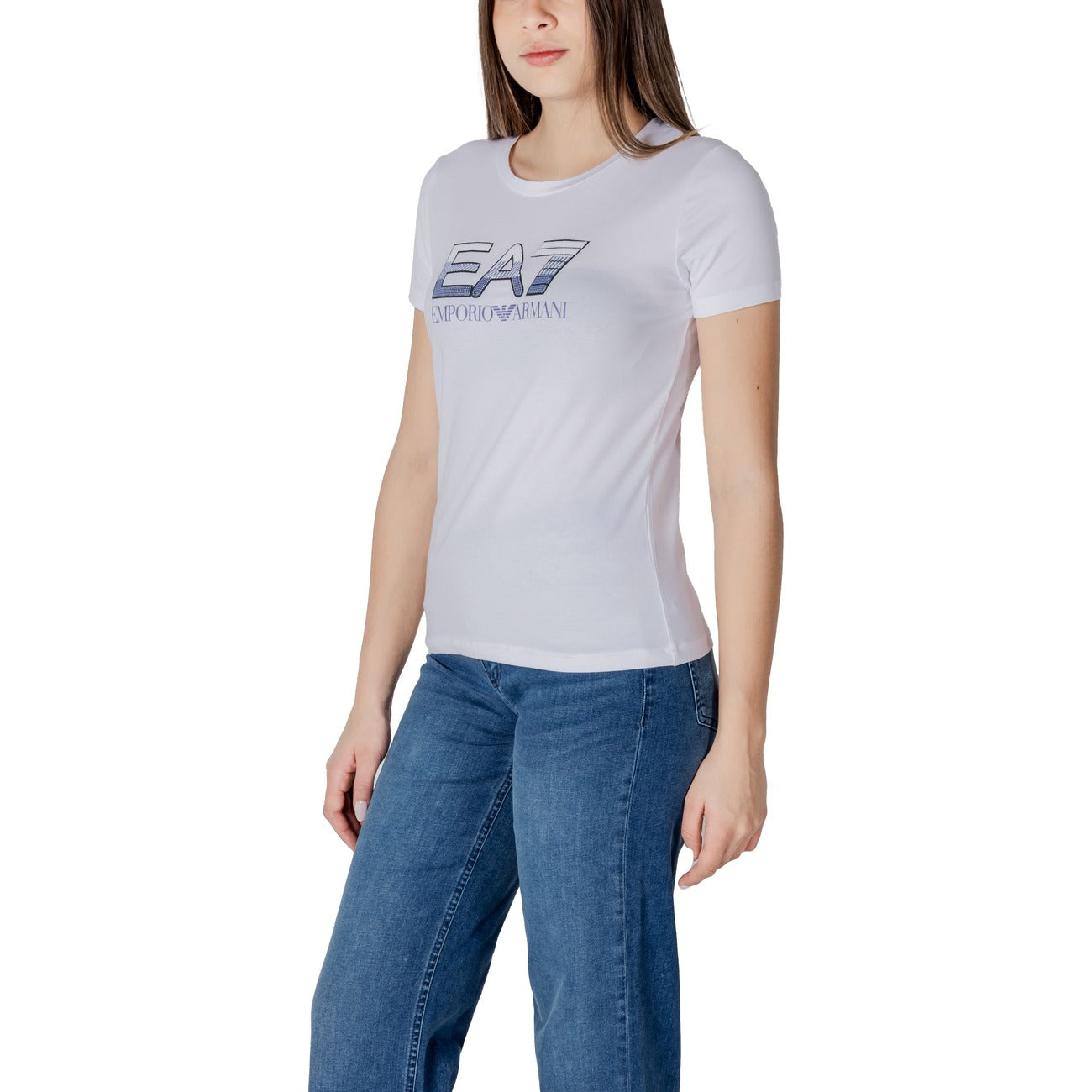 Ea7 T-shirt Dames Wit #2414973