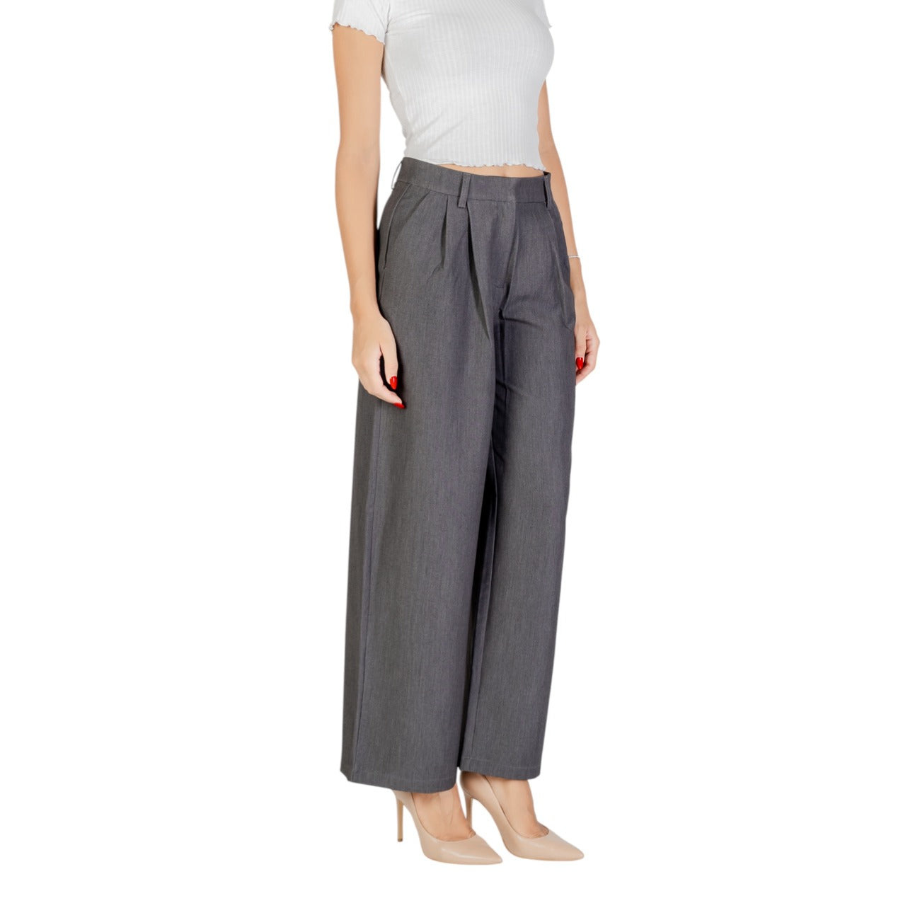 Only Broek Dames Grijs #2464470