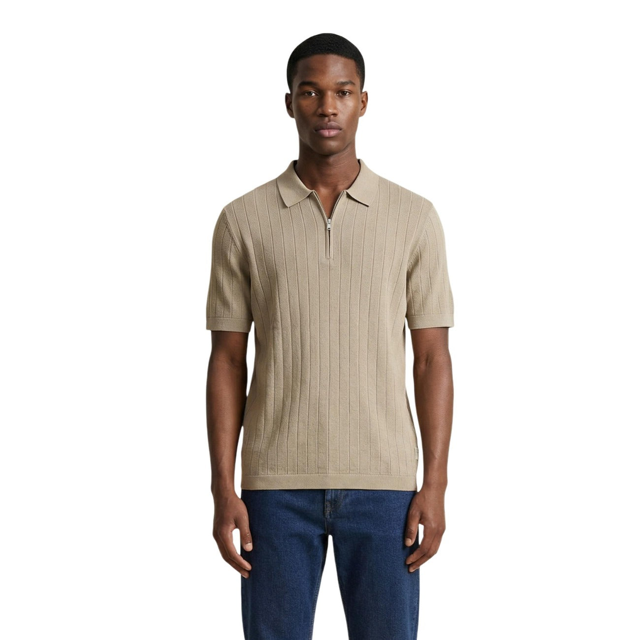 Armani Exchange Polo Top Heren Beige