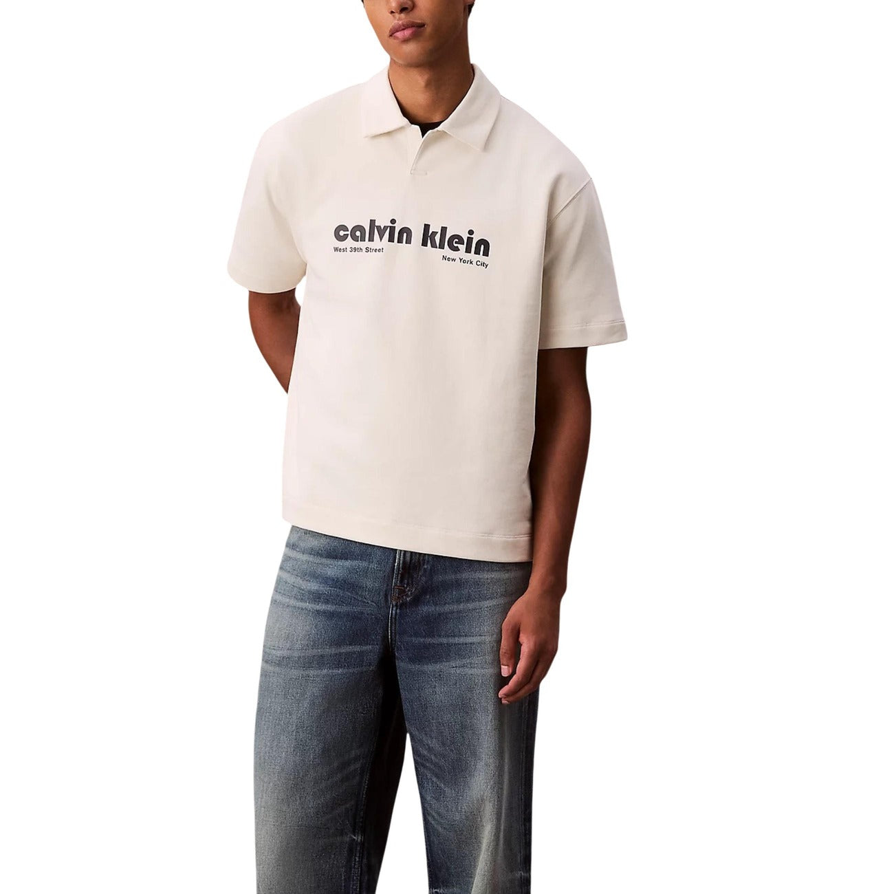 Calvin Klein Jeans Polo Top Herren Weiß