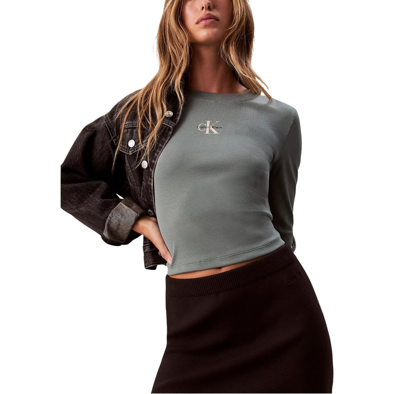 Calvin Klein Jeans Strickmode Damen Grün