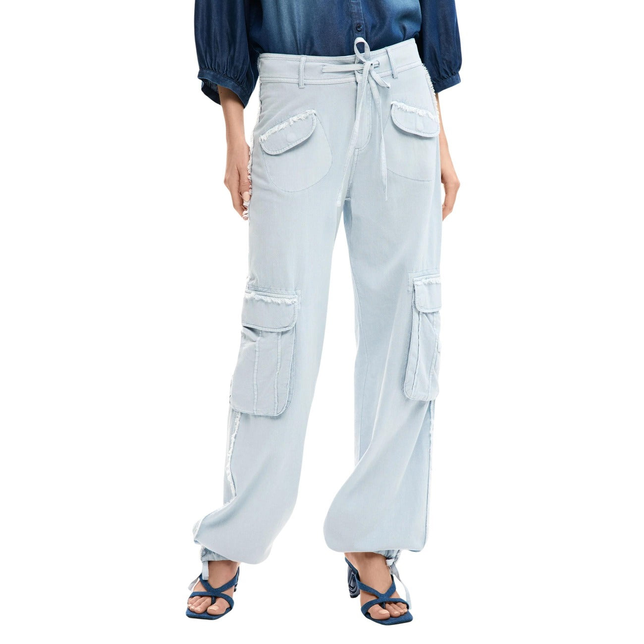 Desigual Hose Damen Hellblau