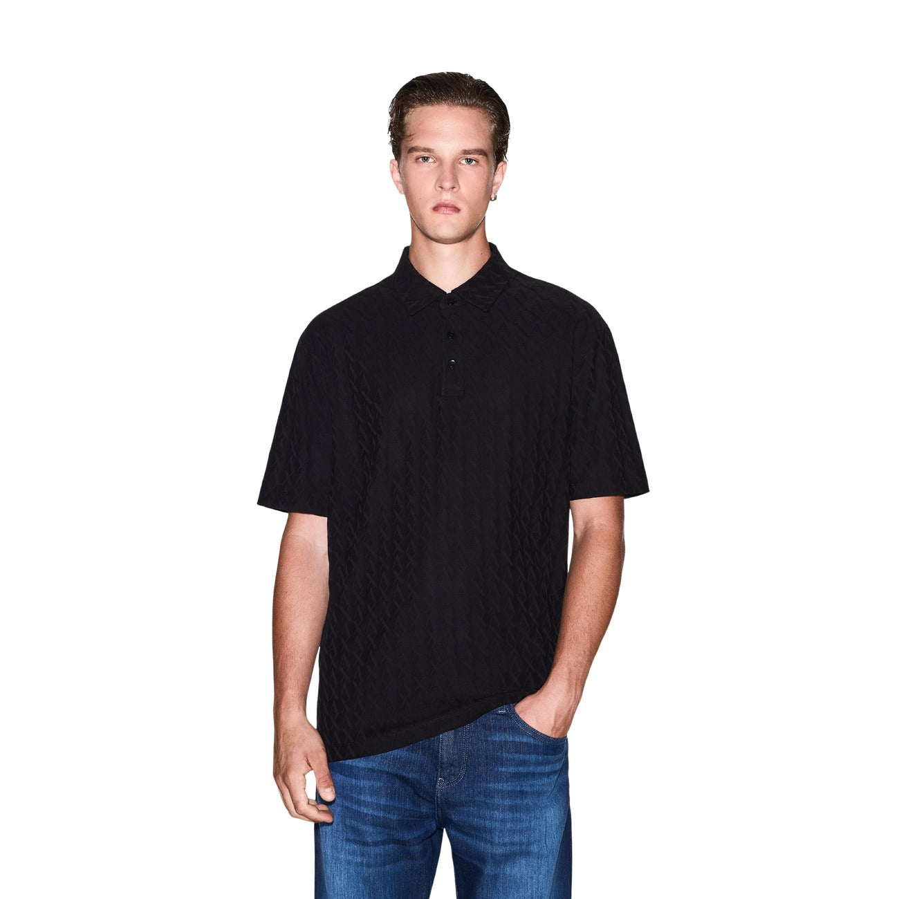 Armani Exchange Polo Top Herren Schwarz #2453900
