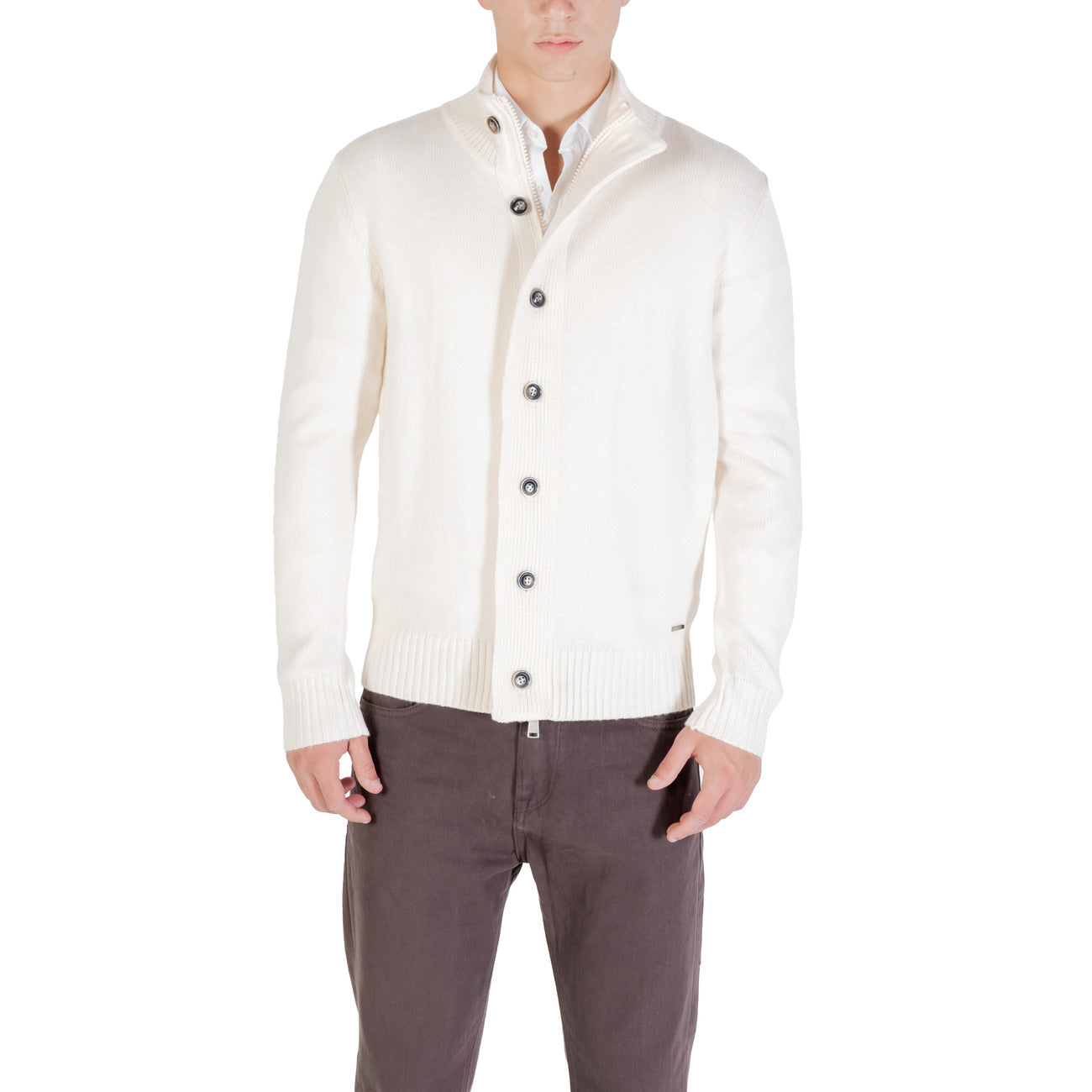 Gianni Lupo Cardigan Heren Wit